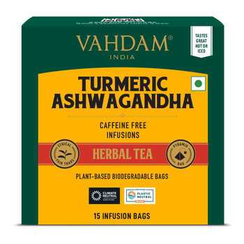 Turmeric Ashwagandha Herbal Tea Tisane, 15 Count