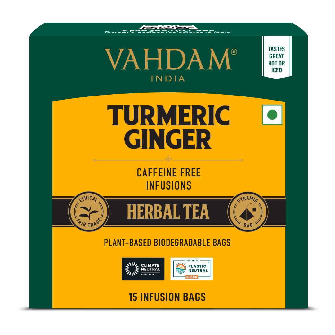 Turmeric Ginger Herbal Tea Tisane, 15 Count