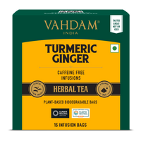 Turmeric Ginger Herbal Tea Tisane, 15 Count