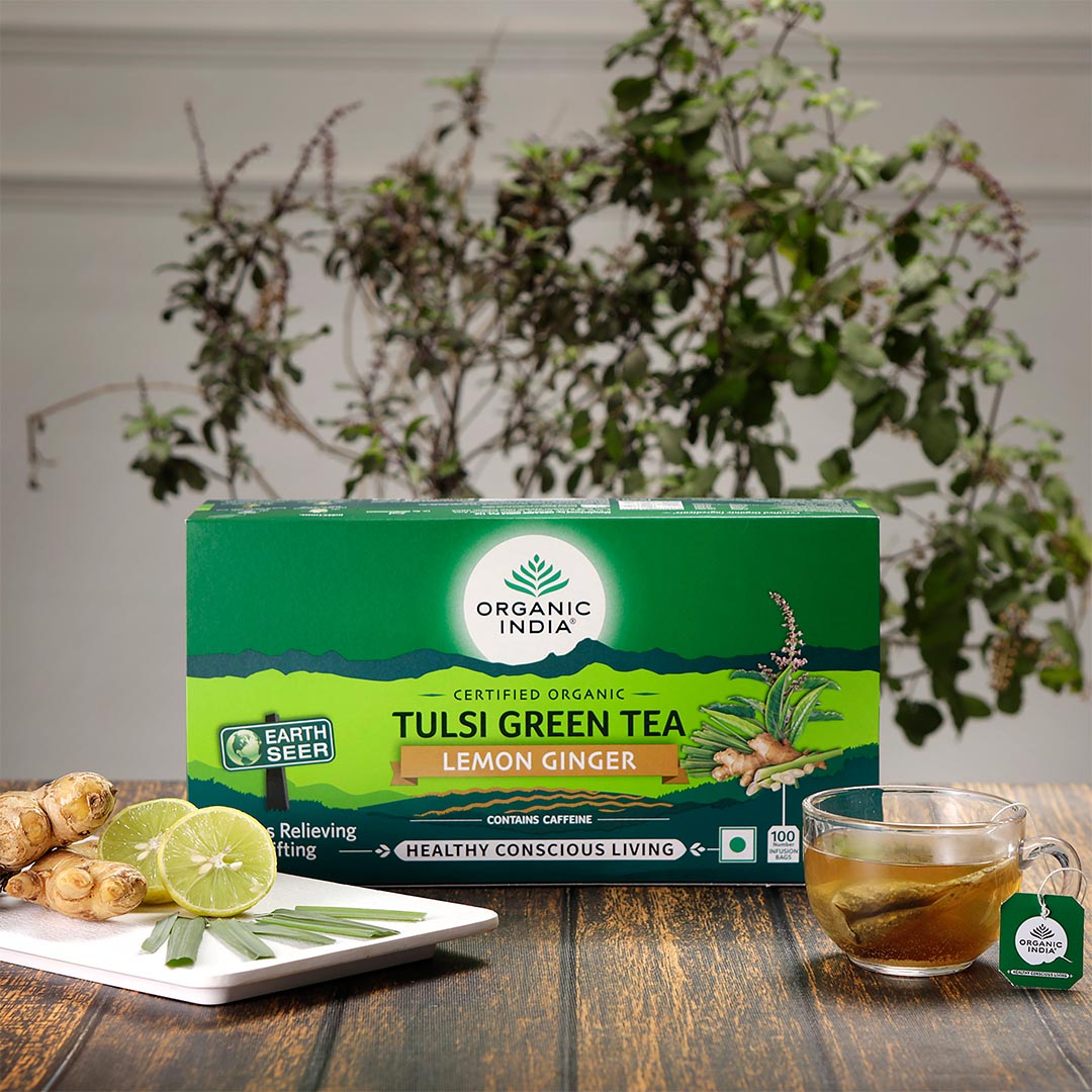 Tulsi Green Tea Lemon Ginger 100 Teabags