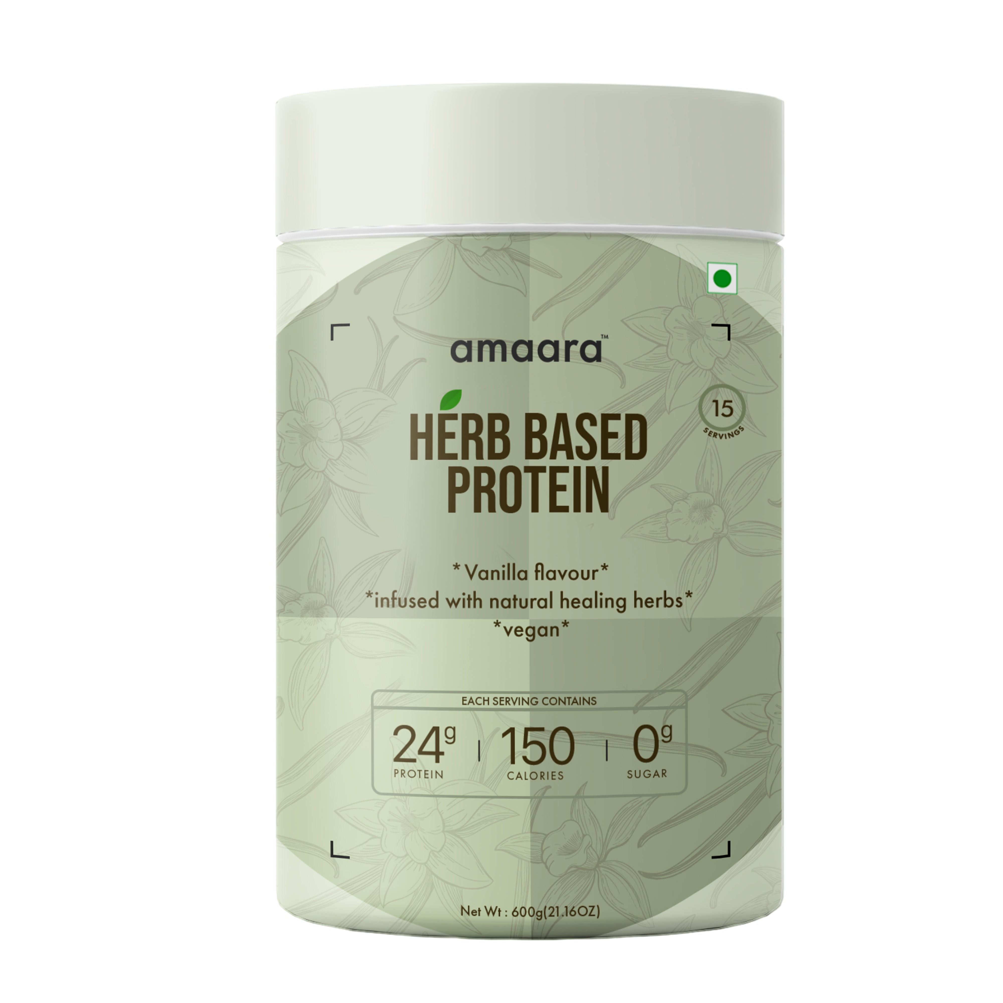 Amaara herbs Herb Based Protein Vanilla - 600 gms - Veeha Foods