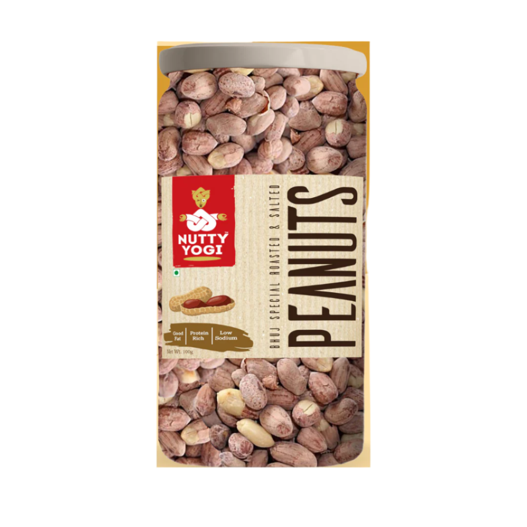 Nutty Yogi Bhuj Special Roasted Khari Singdana Peanuts - 200gms