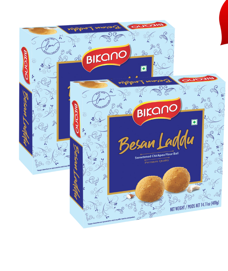 Bikanerwala Besan Laddu Spl - 400 gms (Pack of 2)