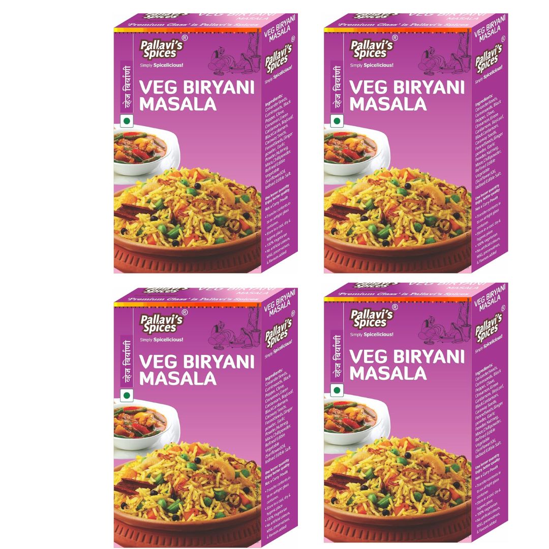 Pallavi's Spices Veg Biryani Masala - 50 gms (Pack of 4)