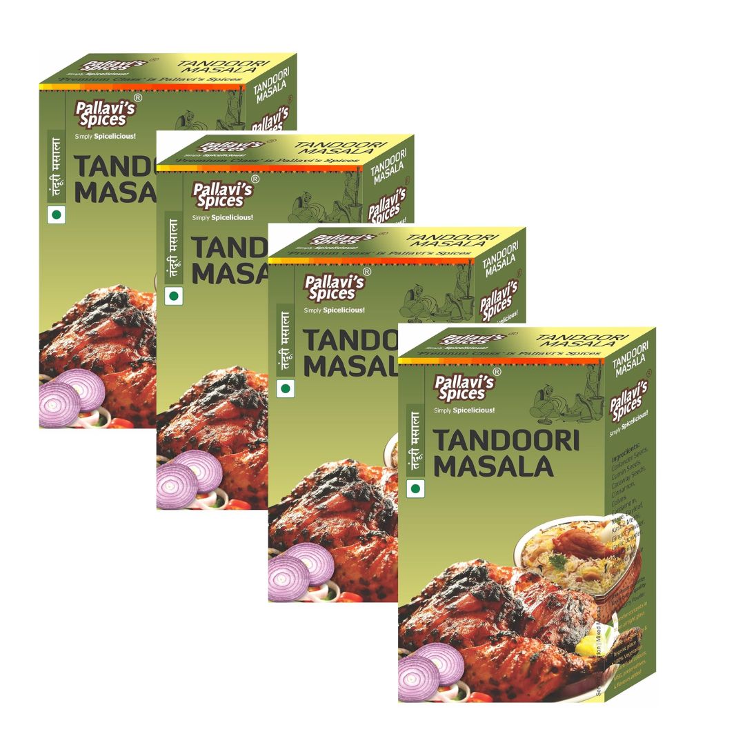 Pallavi's Spices Tandoori Garlic,Ginger Masala - 100 gms (pack of 4)