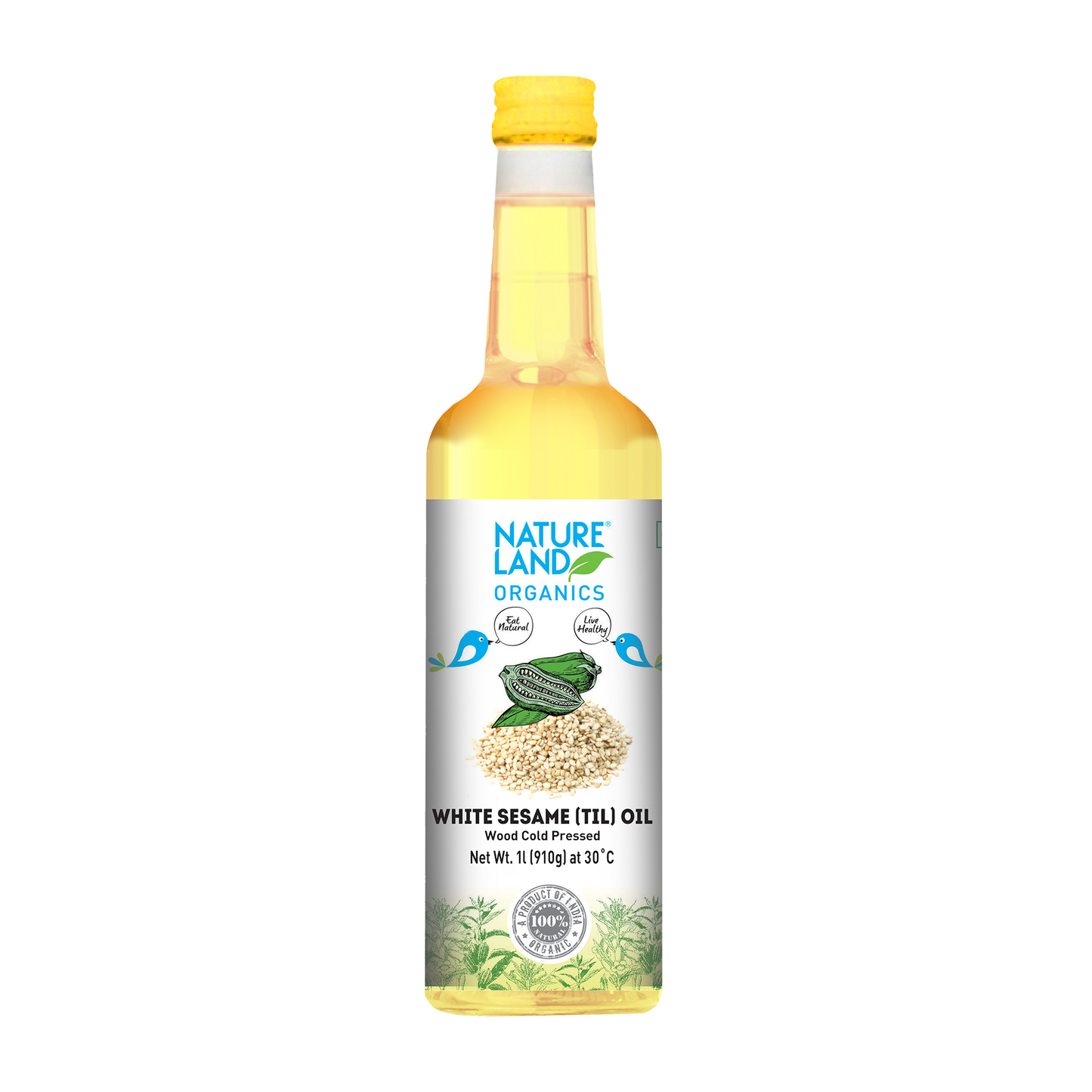 Organic Wood Cold Pressed White Sesame Oil 1 Ltr.