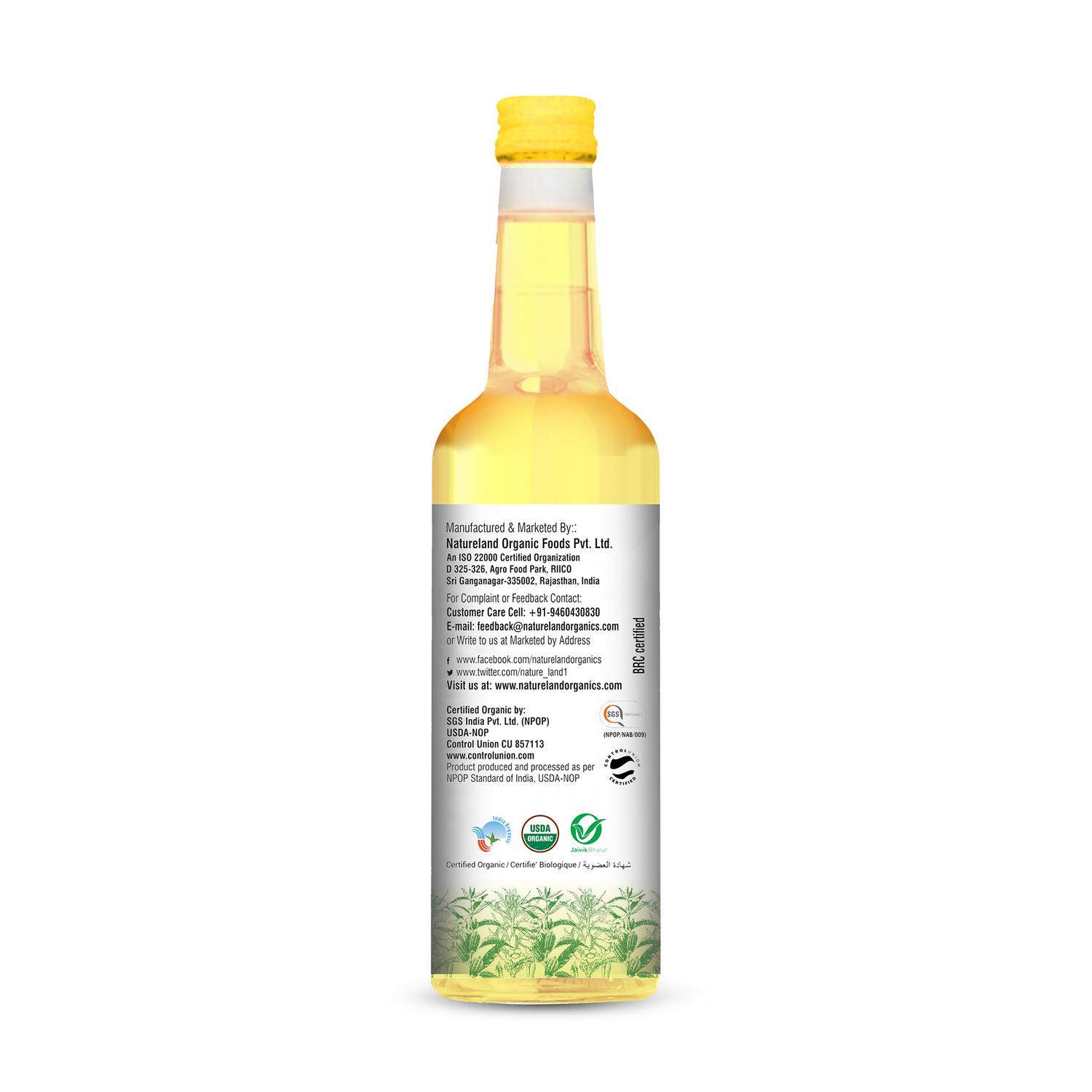 Organic Wood Cold Pressed White Sesame Oil 1 Ltr.