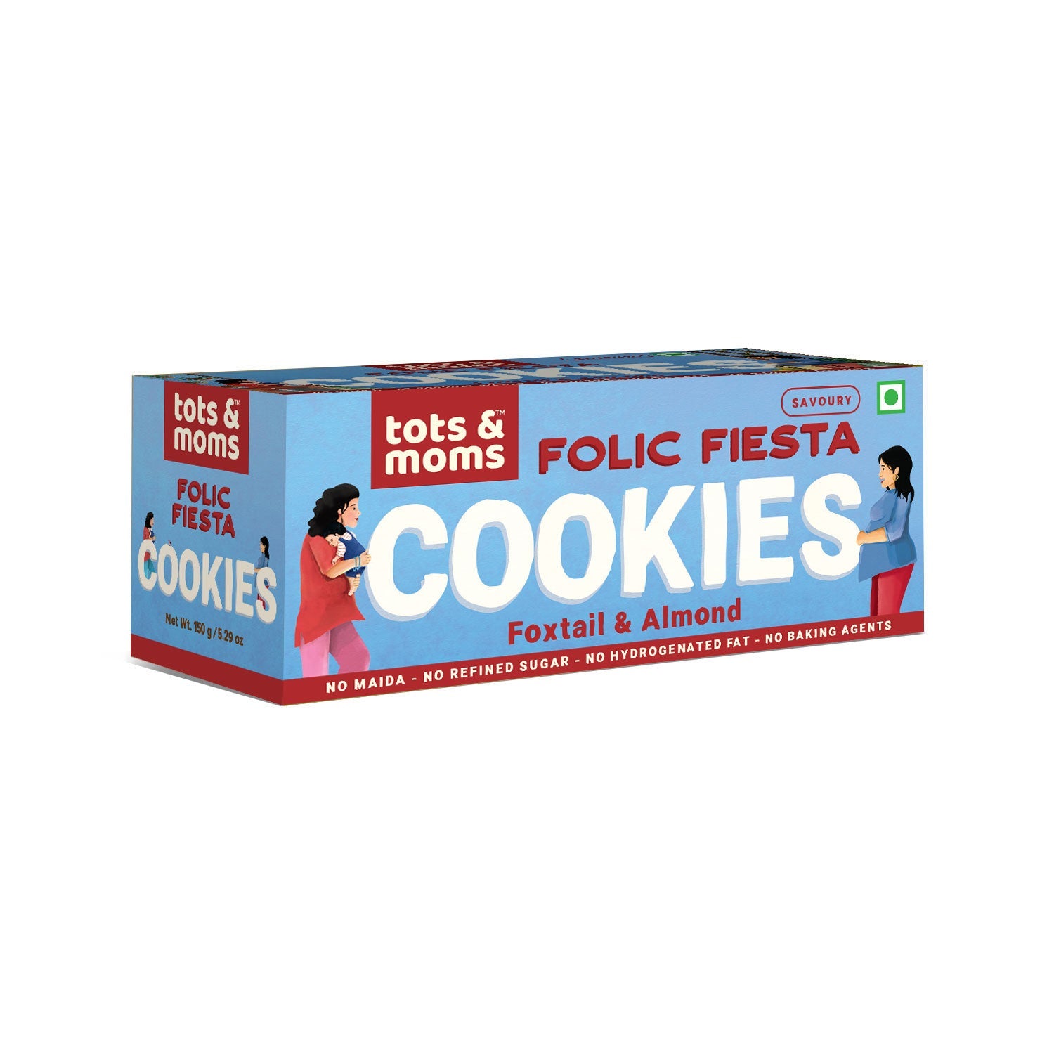 Folic Fiesta Cookies -  Foxtail Millet & Almond Cookies for Moms - 150g