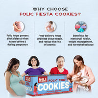 Healthy & Nutritional Folic Fiesta -   Foxtail Millet & Almond Savory Cookies for Moms - Pack of 2 | 150g Each