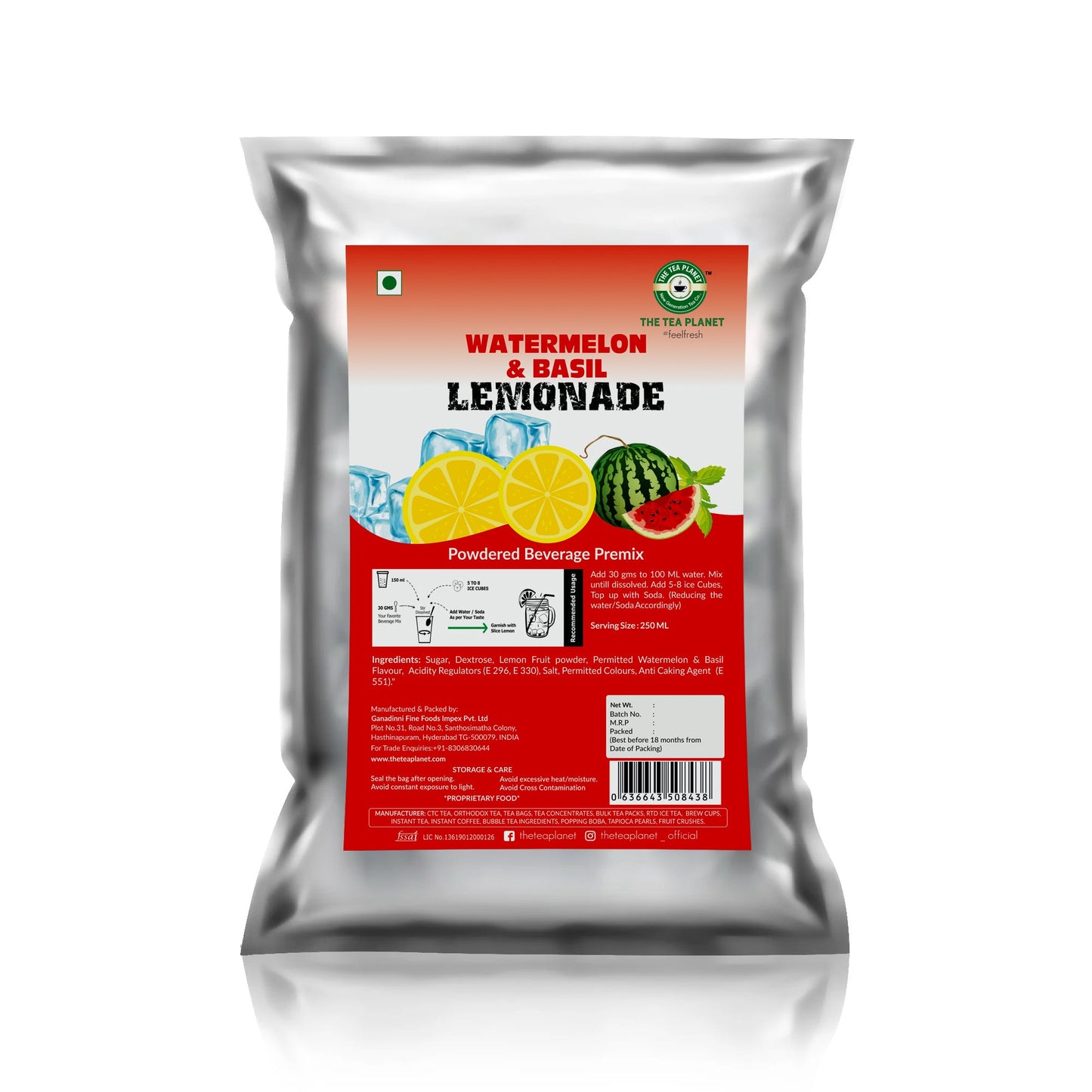 Watermelon & Basil Lemonade Premix - 1kg