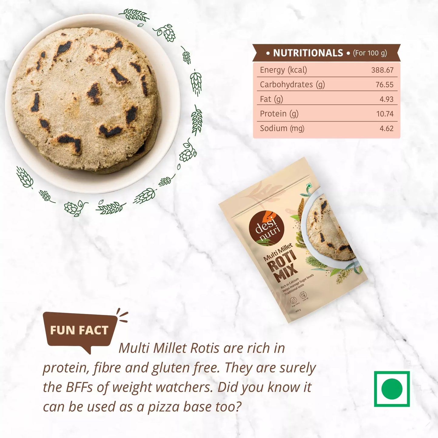 Multi Millet Roti Mix - 450g