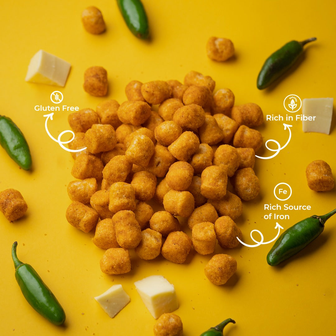 Cheesy Jalapeño Quinoa Puffs