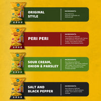 4 Flavours Combo: Original Style, Peri Peri, Sour Cream Onion Parsley, Salt and Black Pepper 400g (100g each)