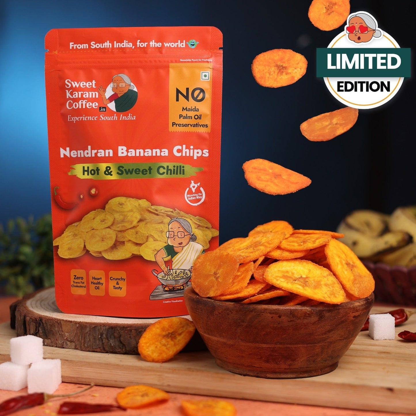 Kerala Banana Chips - Hot & Sweet Chilli