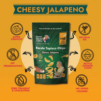 Kerala Tapioca (Kappa) Chips - Cheesy Jalapeno