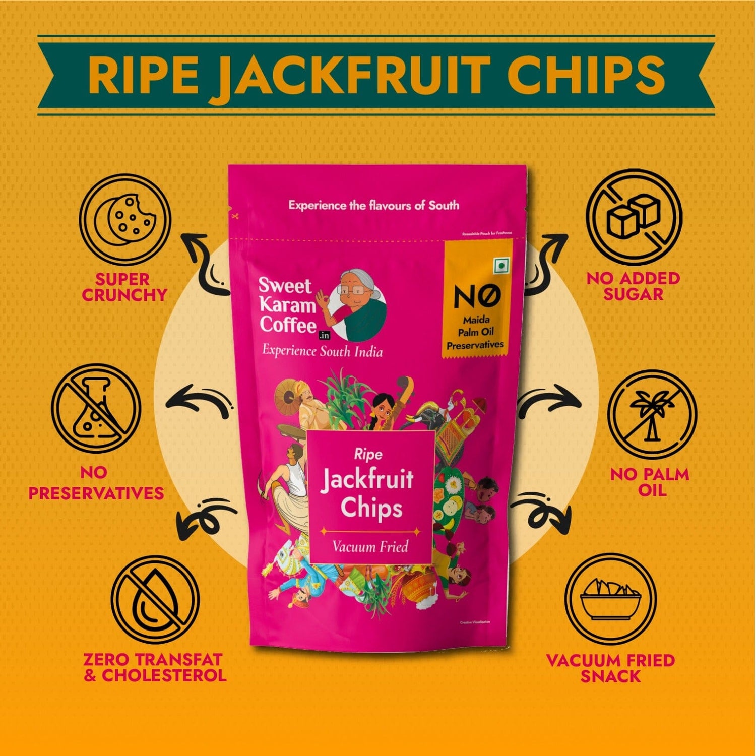 Ripe Jackfruit Chips - Vacuum Fried