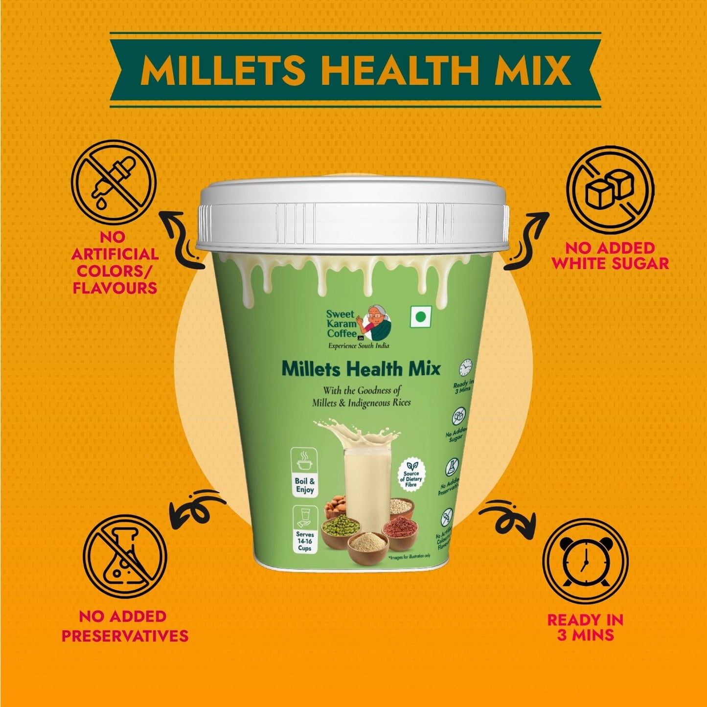 Millets Health Milk Mix (Kanji Maavu)