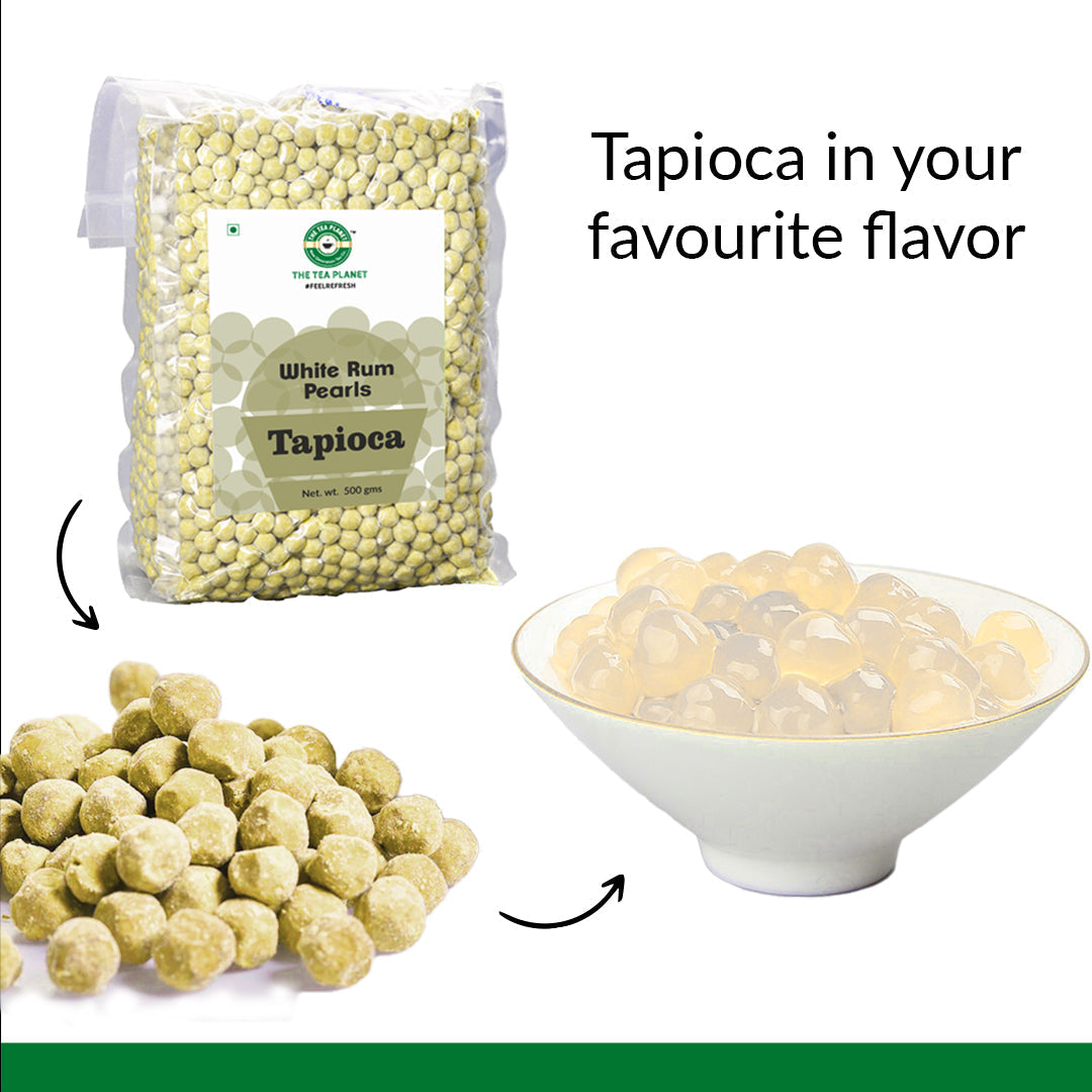 The Tea Planet White Rum Tapioca Pearls - 500 gms