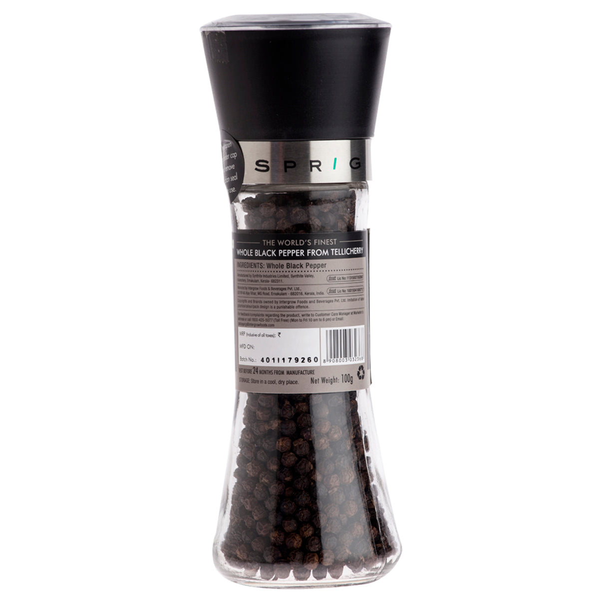 Whole Black Pepper -Tellicherry Garbled Special Extra Bold