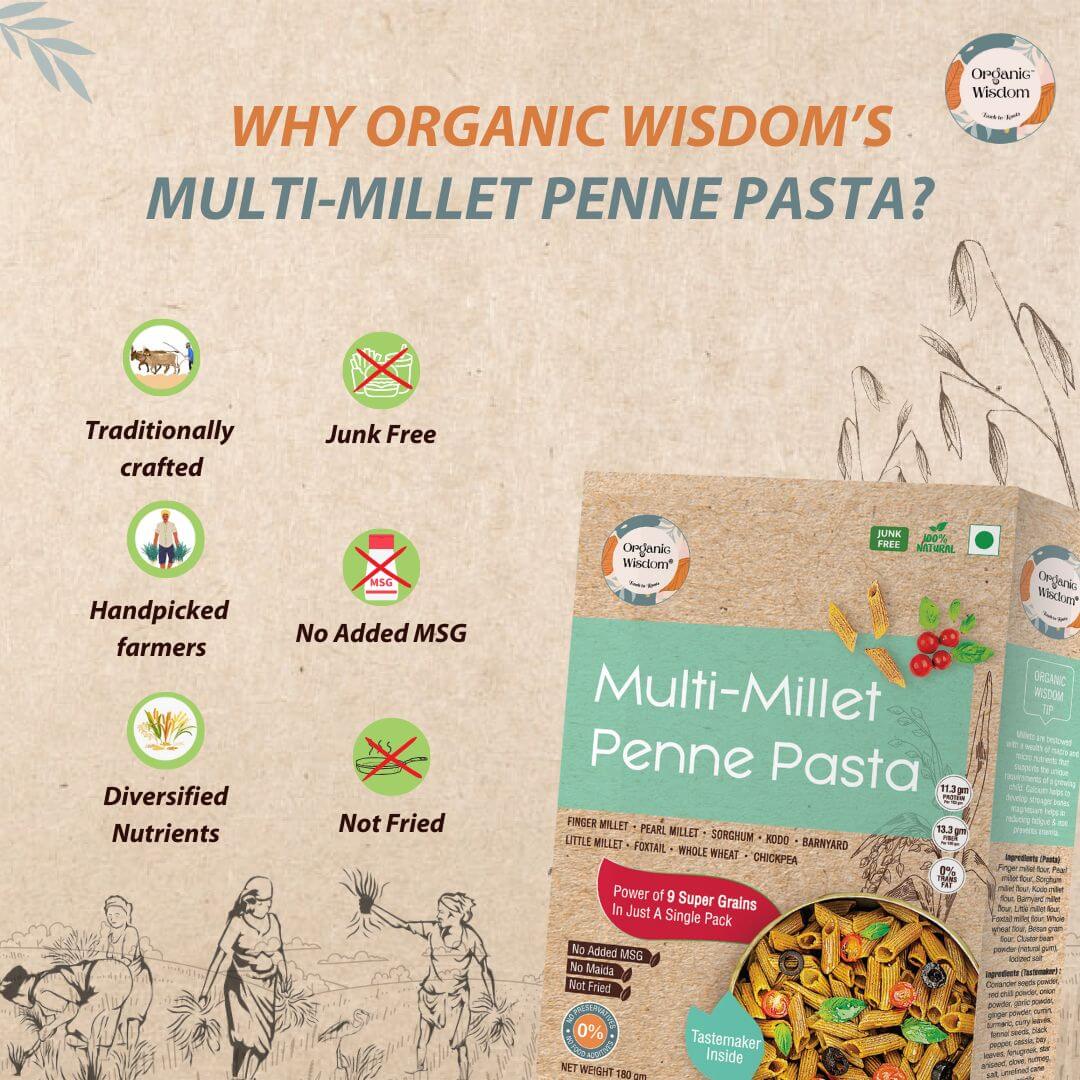 Multi Millet Penne Pasta