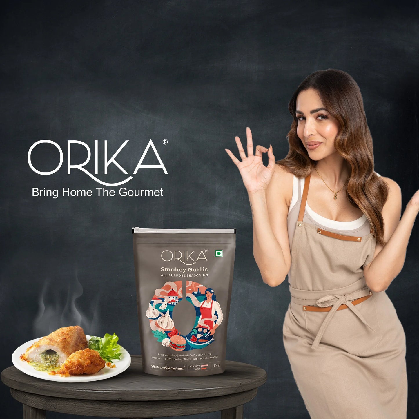 Orika Smokey Garlic All Purpose Seasoning - 85 gms - Veeha Foods