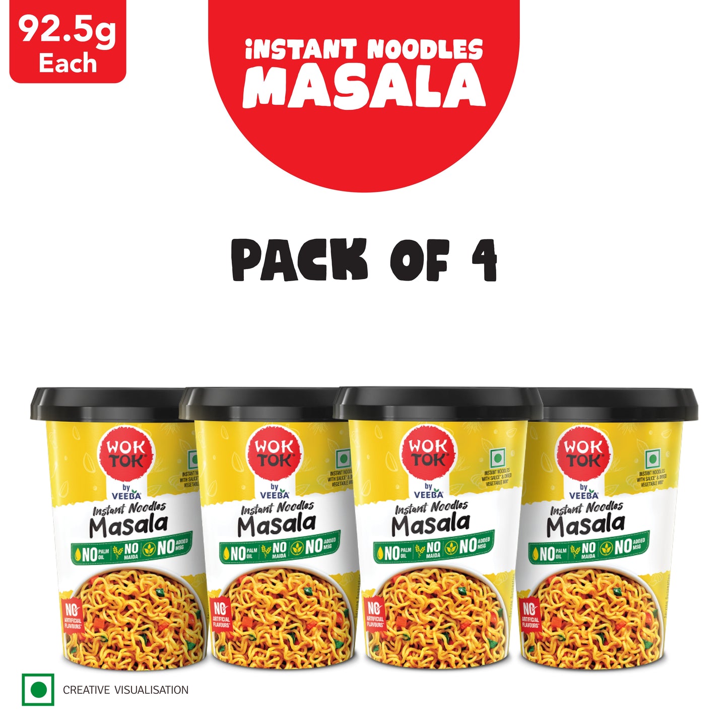 Masala Mania! | Instant Cup Noodles (Pack of 4 x 92.5G)