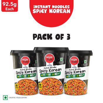 Kup & slurp | Instant Cup Noodles Spicy Korean (Pack of 3 x 92.5G)