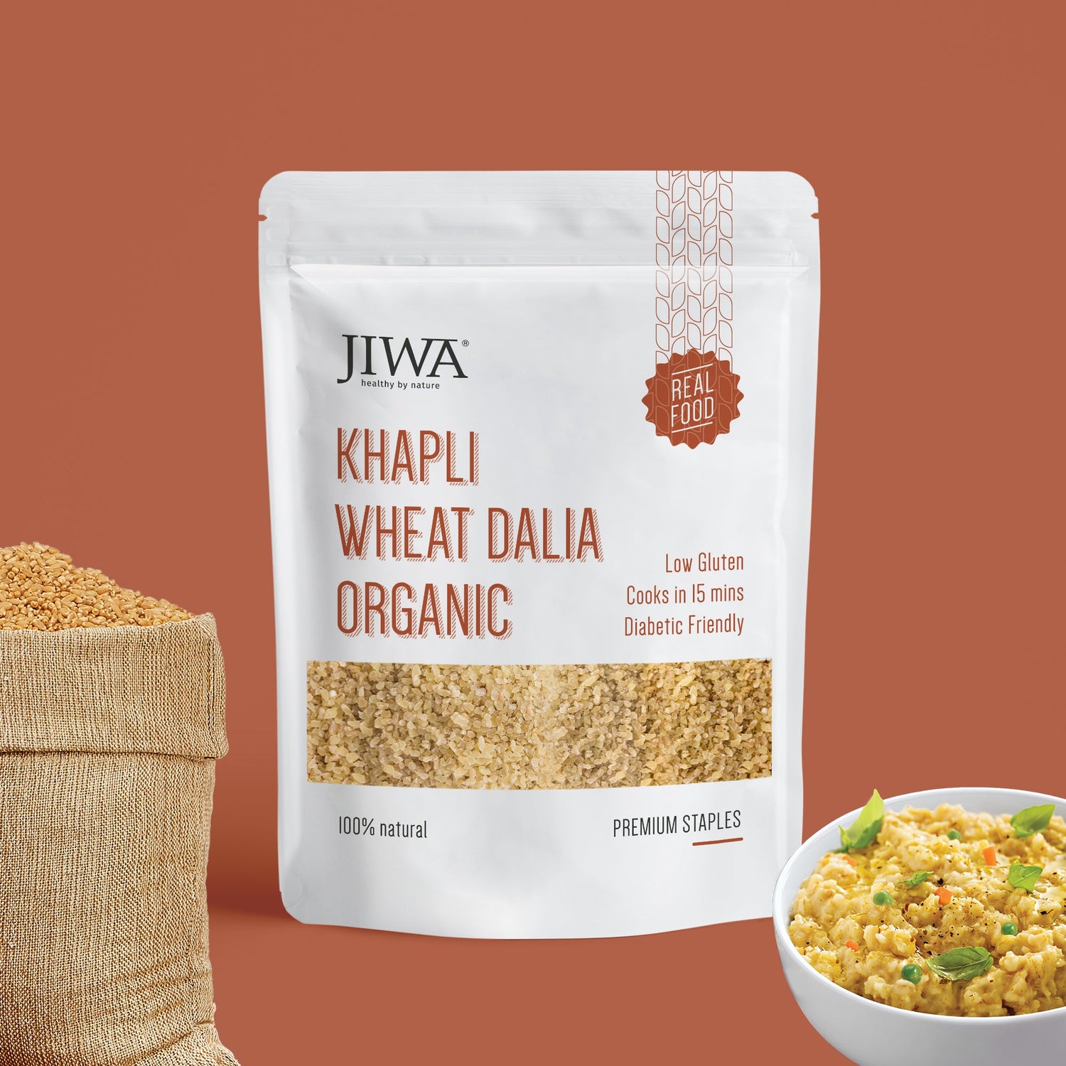 Organic Khapli Wheat Dalia