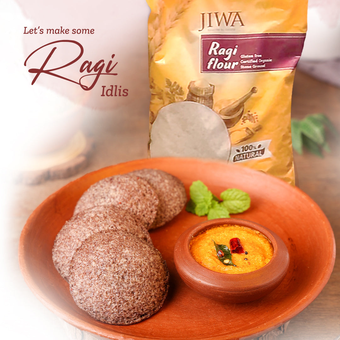 Jiwa Organic Ragi Flour - 1 kg - Veeha Foods