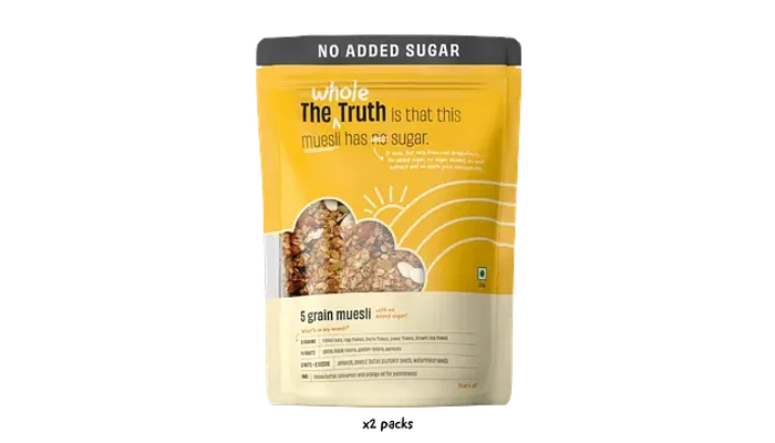 No Added Sugar 5 Grain Muesli - Pack of