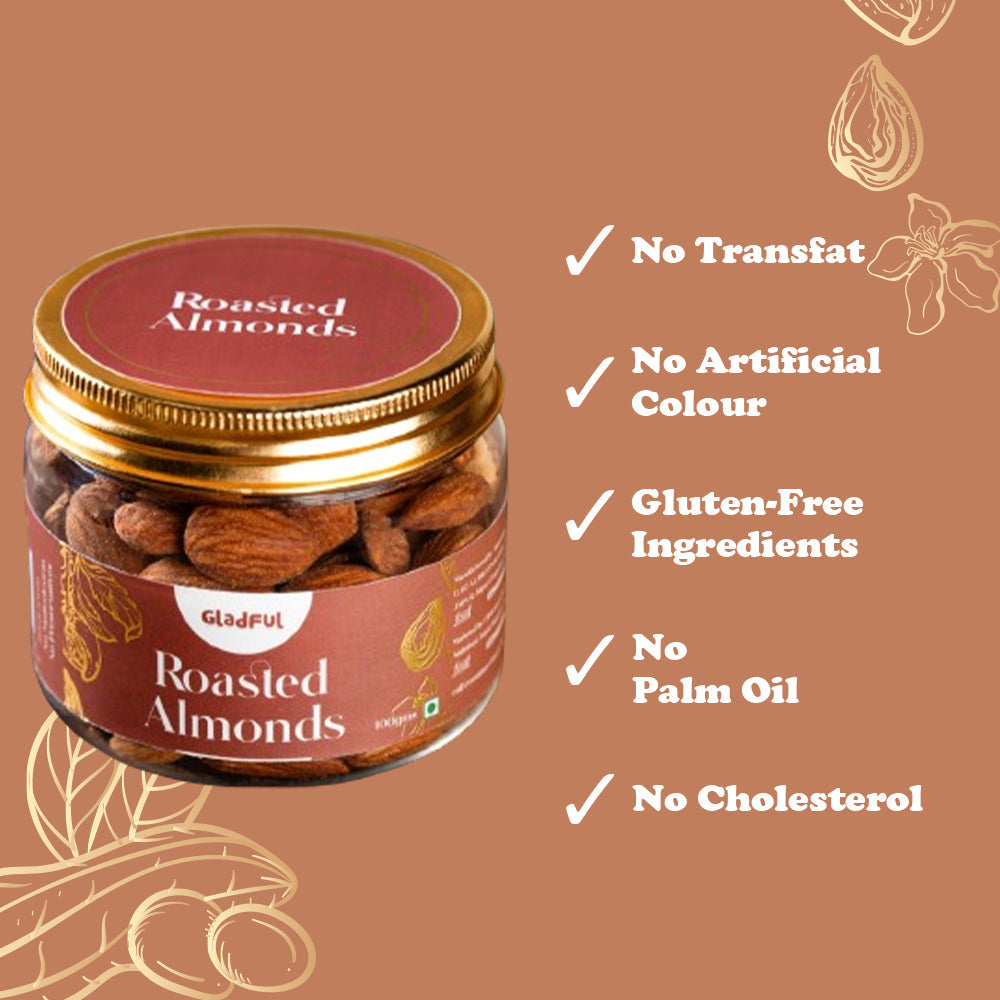 Crunchy Roasted Almonds- 100g (One jar)