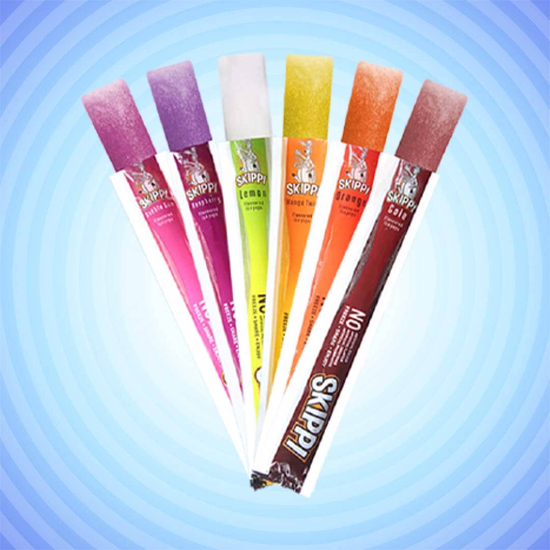 Skippi All Flavor Bag of Ice pops,  Pack of 36 Ice Pops