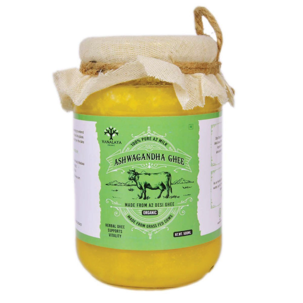 Vanalaya Ashwagandha Infused Desi Cow Ghee - 500 ml