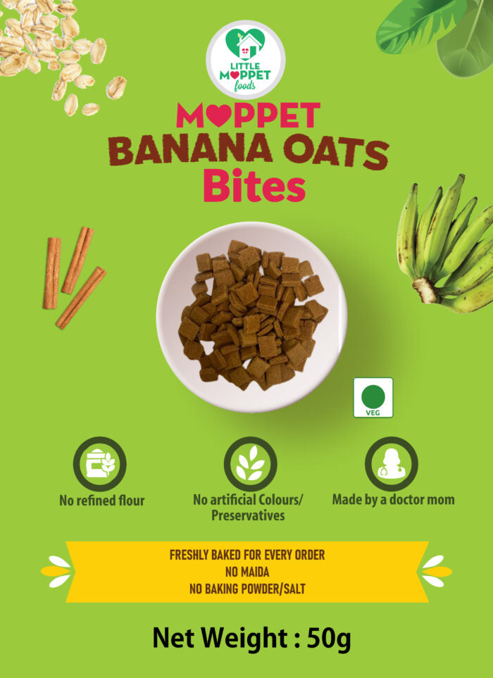 BANANA OATS MOPPET BITES