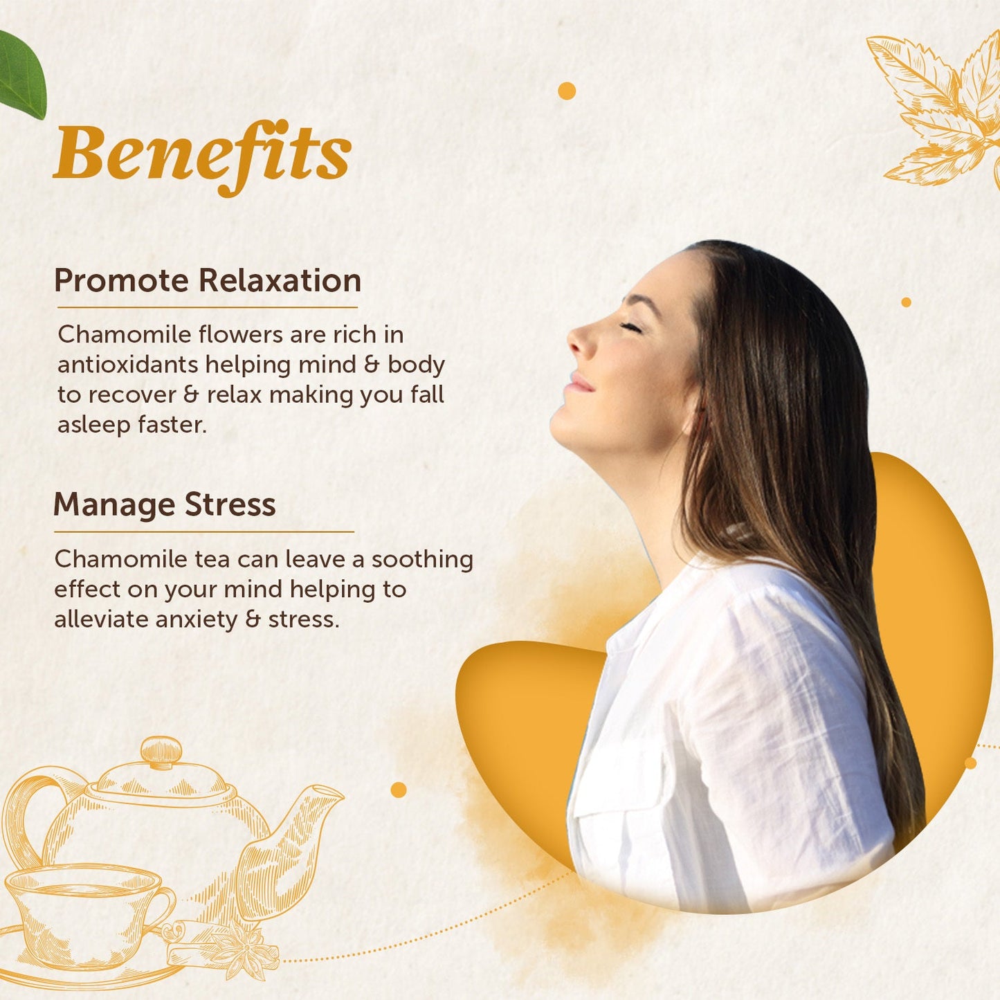 Chamomile Flower Tea For Blissful Sleep and Calm Mind- 30 gm