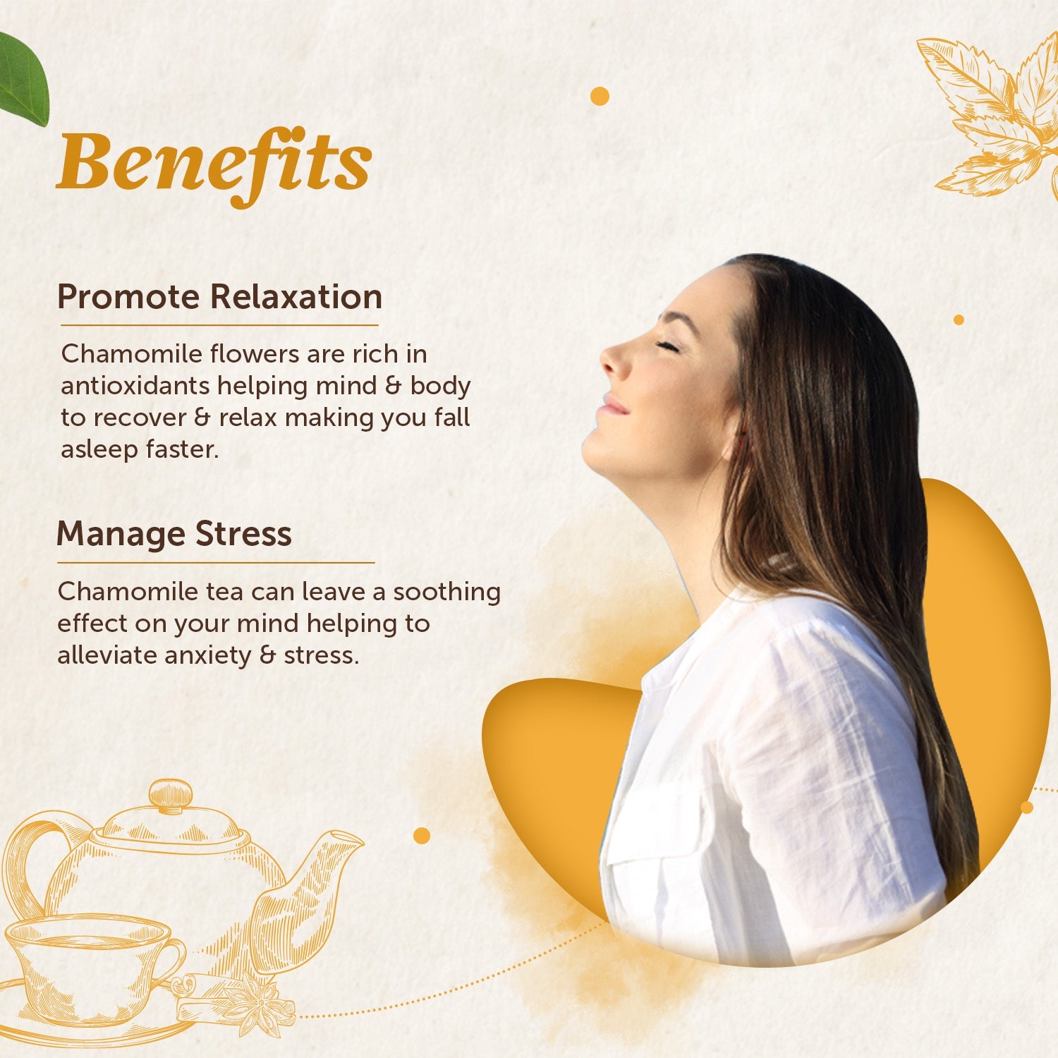 Chamomile Flower Tea For Blissful Sleep and Calm Mind- 30 gm