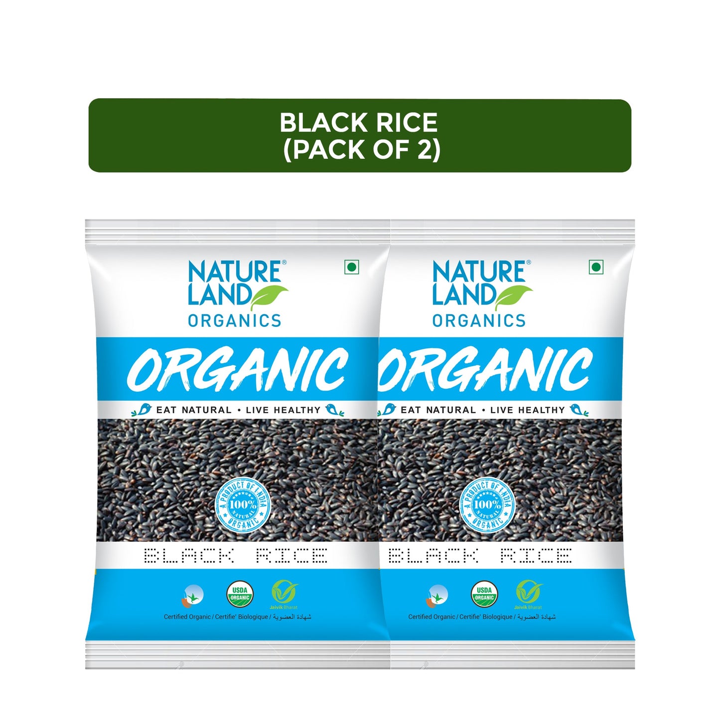 Organic Black Rice 500 Gm(Pack of 2)