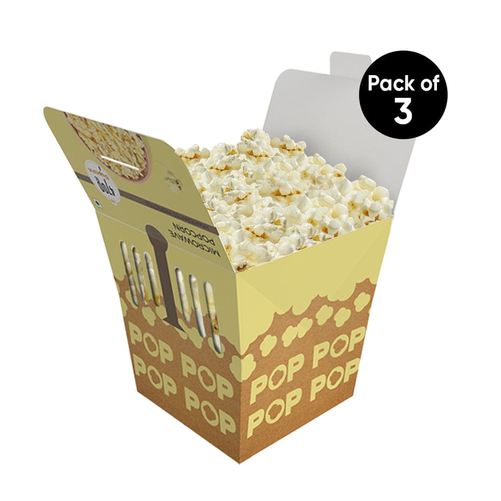 Microwave Popcorn, Butter, Pop Box (Pack of 3, 80g)