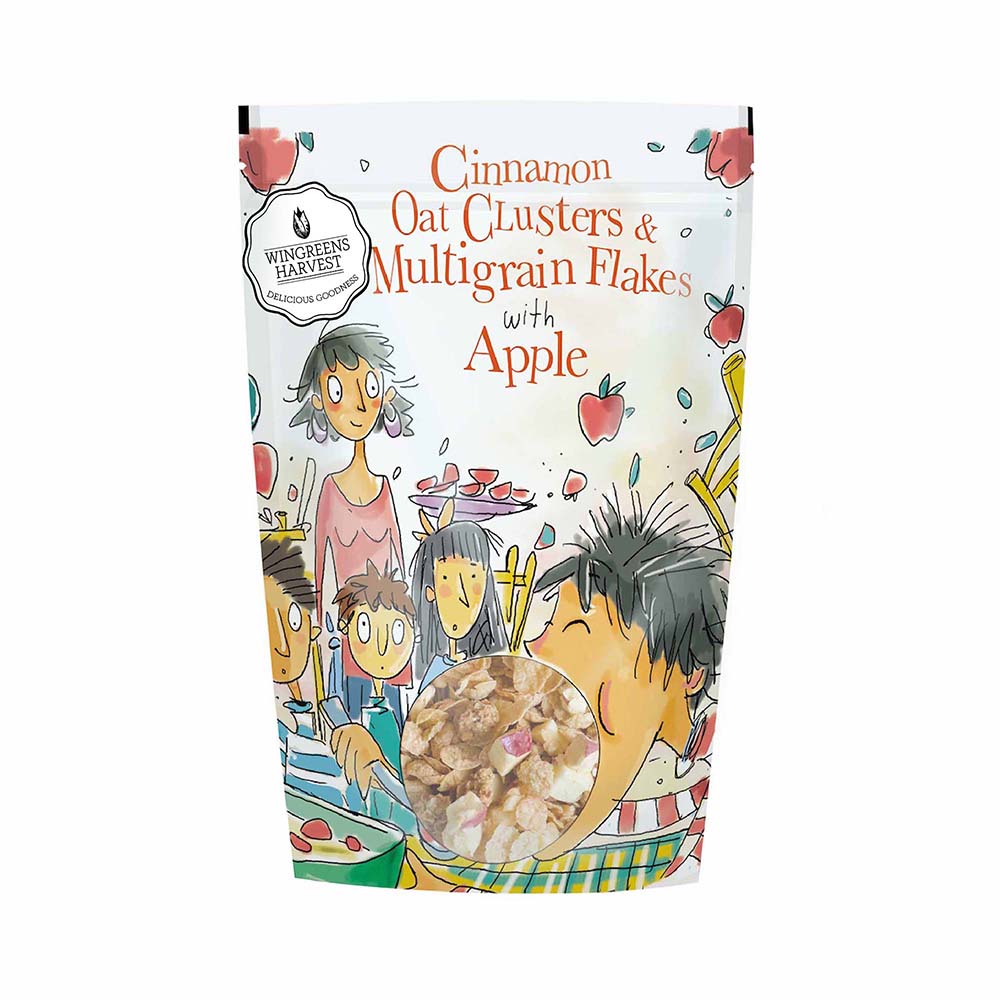 Cinnamon Oat Clusters & Multigrain Flakes with Apple, 350 g