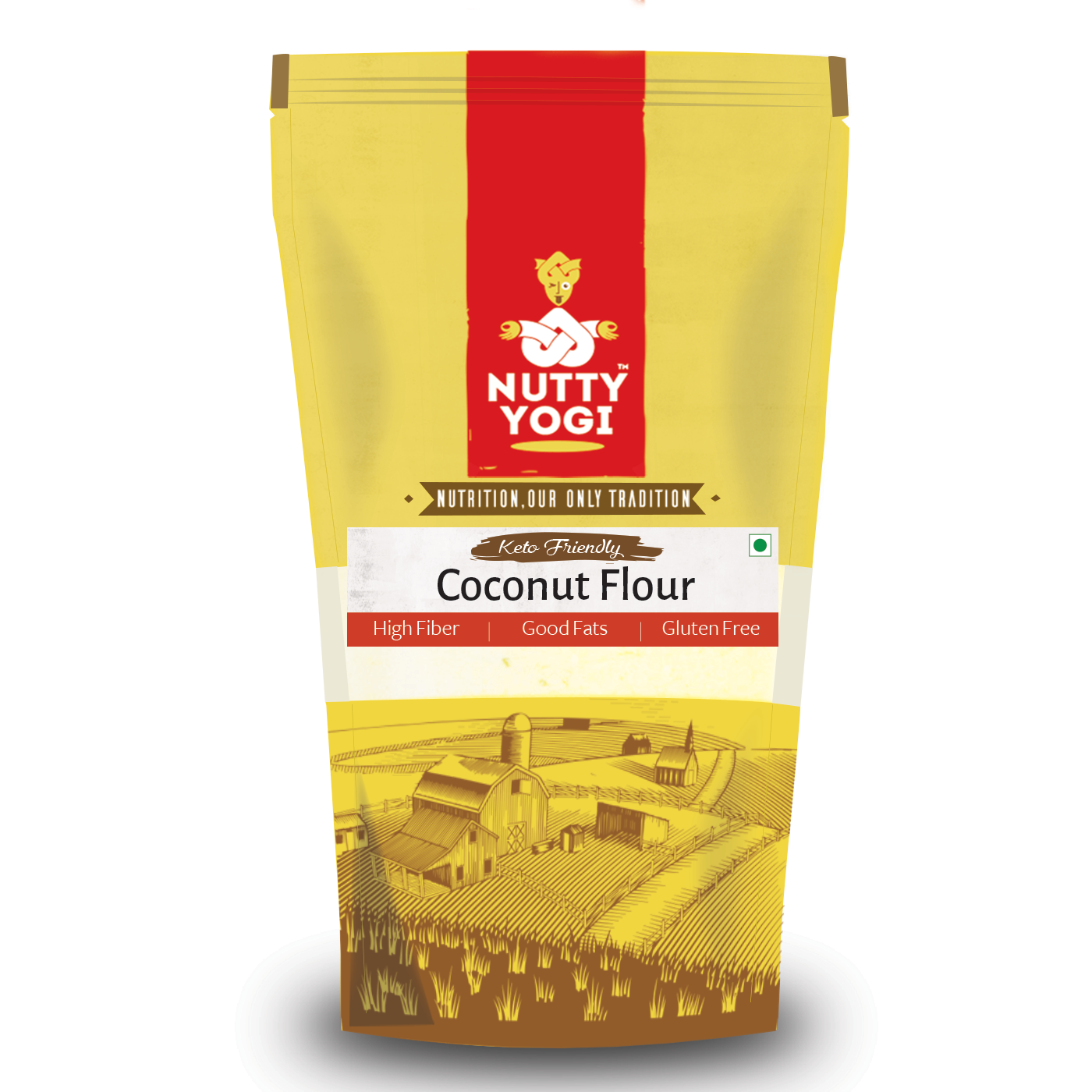 Nutty Yogi Gluten Free Coconut Flour , Atta Grain Free, Delicious, Healthy Alternative, Goodness of Coconut, Good Fat, Low Carb, Keto Friendly -400g