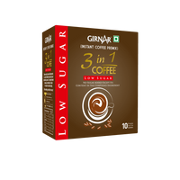 Girnar Instant Coffee 3 In 1 (10 Sachets - Low Sugar)