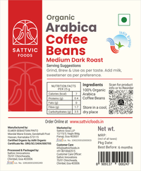 Organic Arabica Coffee Beans | Medium Dark Roast