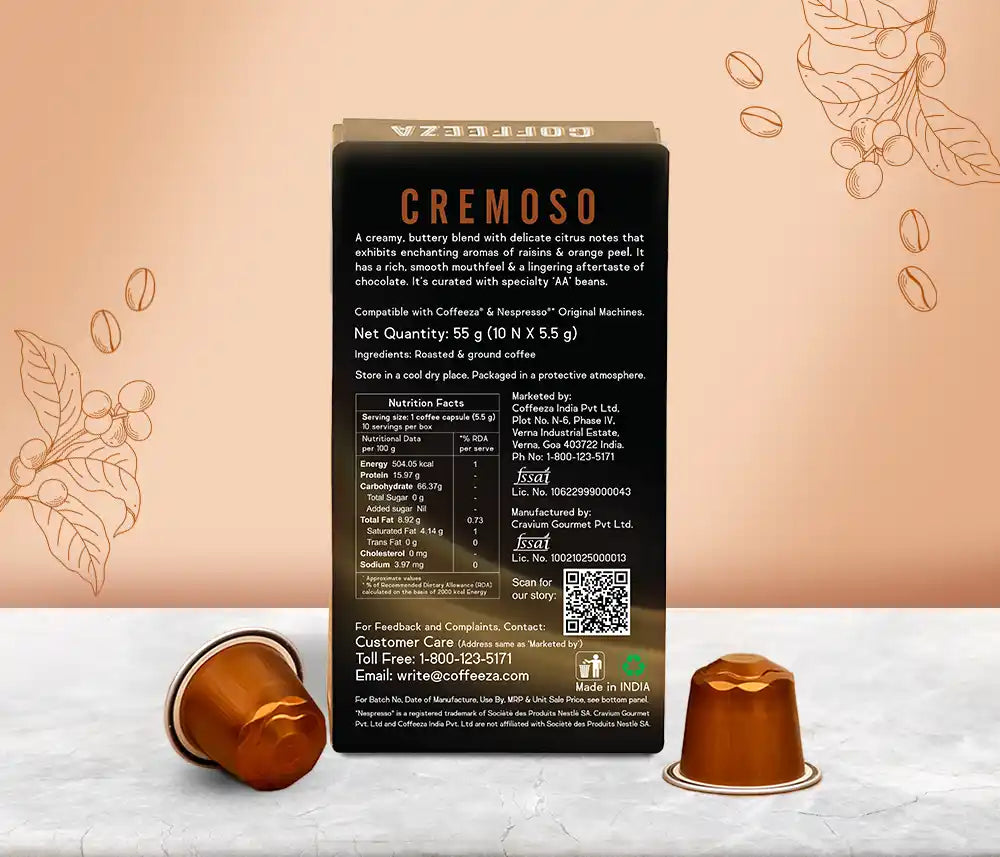 Cremoso Aluminium Coffee Capsules