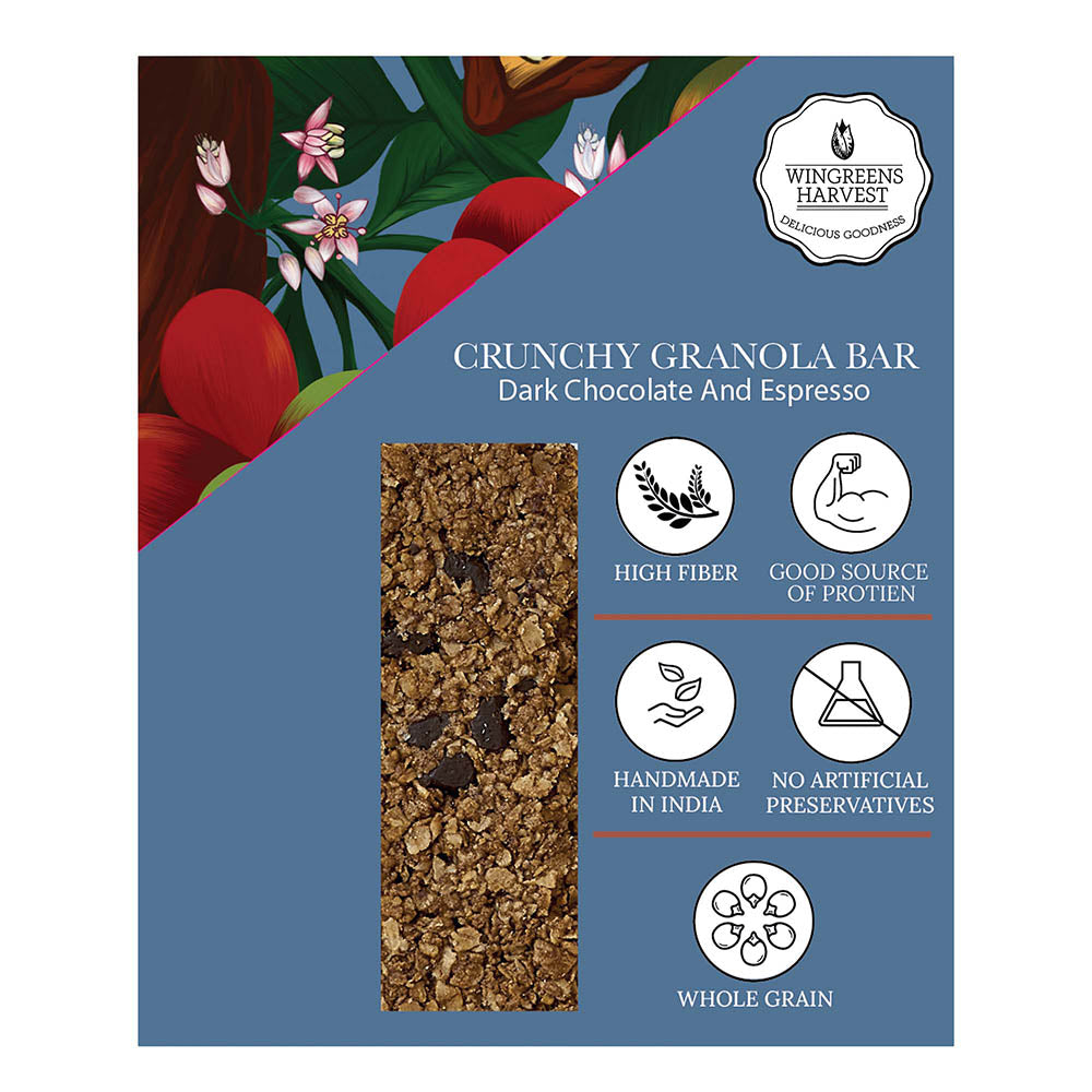 Crunchy Granola Bars - Dark Chocolate & Espresso 40g