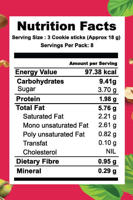 DRY FRUIT MOPPET STICK COOKIES (150G)