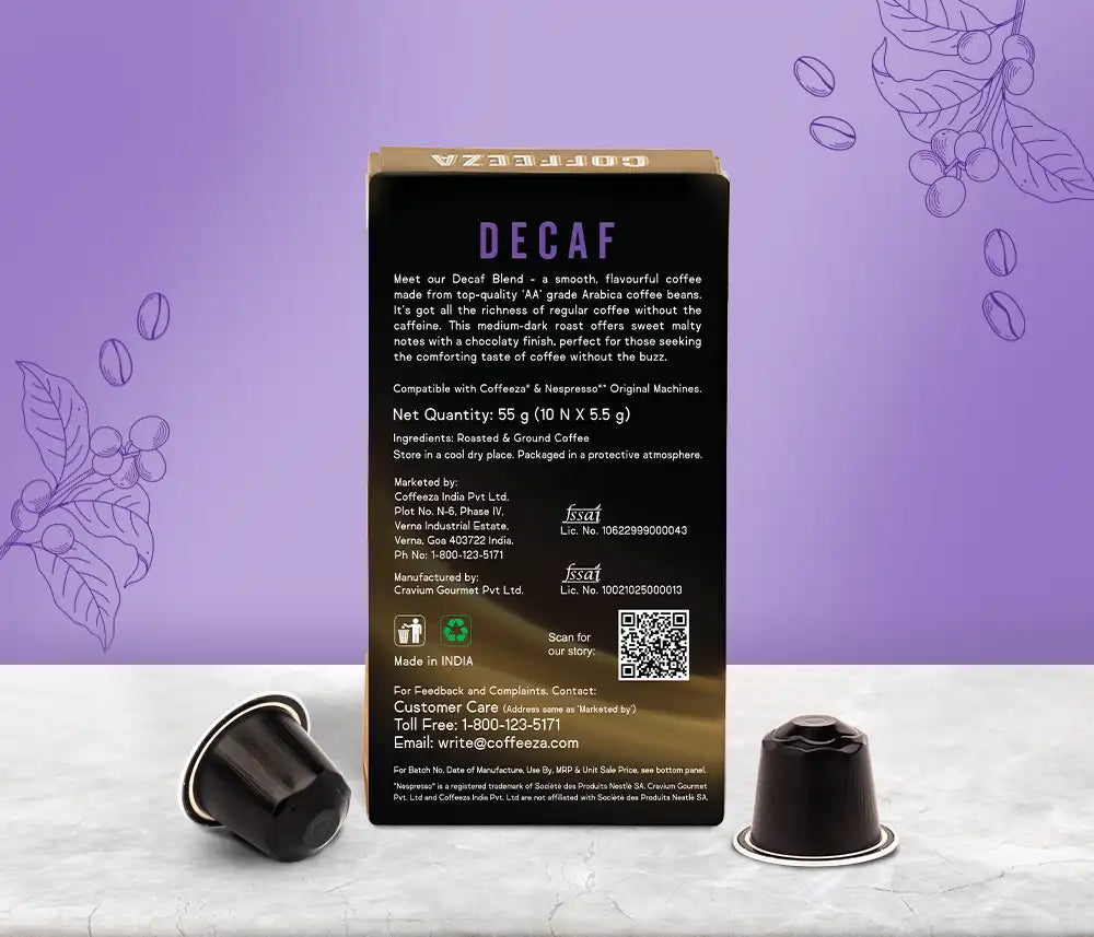 Coffeeza Decaf Aluminium Coffee Capsules