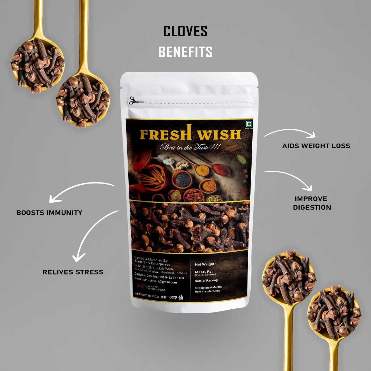 Fresh Wish Clove for Food I Healthy Foods I Clove - 250 gms