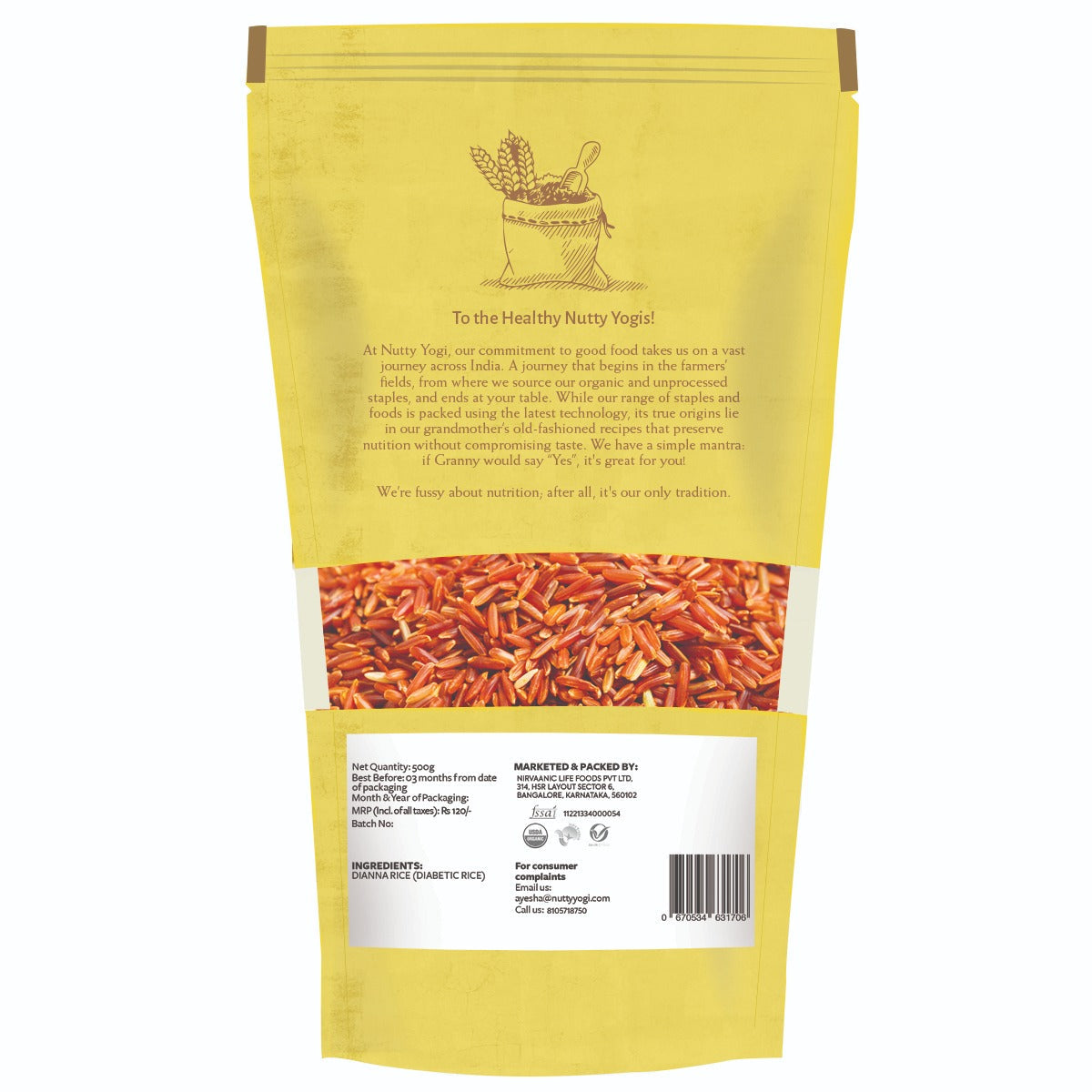 Nutty Yogi Organic Dianna Rice