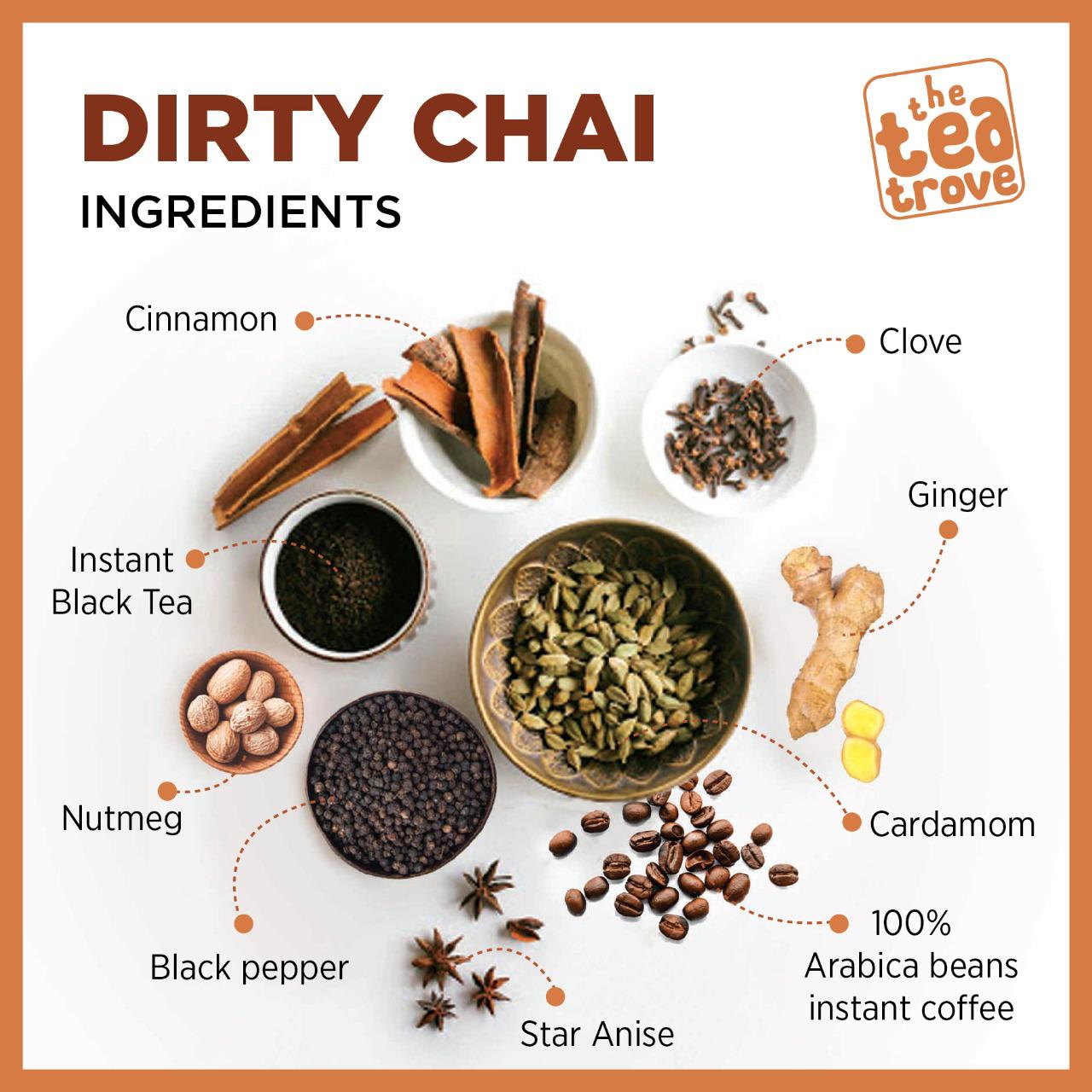 Super Brew Probiotic Dirty Chai Instant Tea (50 g, 20 Cups)