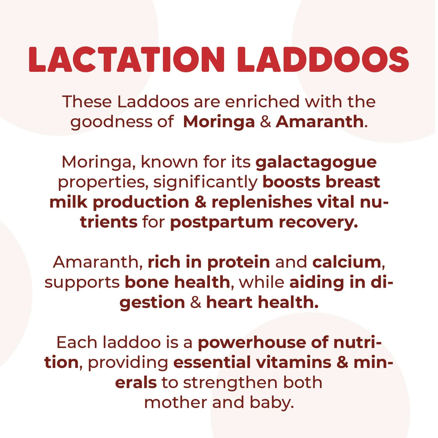 Lactation Laddoos - Moringa & Amaranth